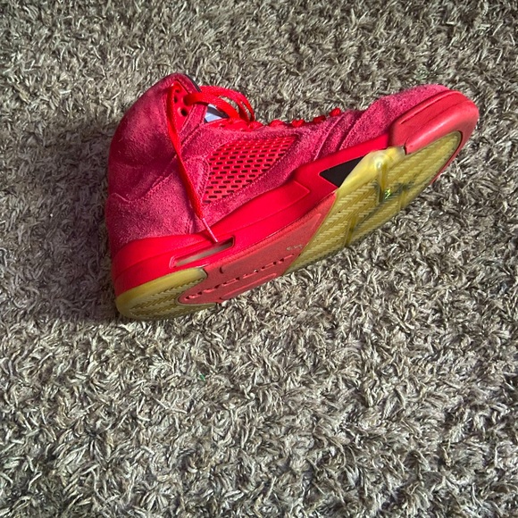 Jordan, five shoes, red, and black and silver on it - Picture 2 of 4